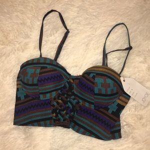 Shop Hopes Aztec Print Crop Top